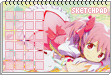 a sketchpad with madoka from madomagi as the cover, it says sketchpad at the top and has 24 squares 0 of which are marked